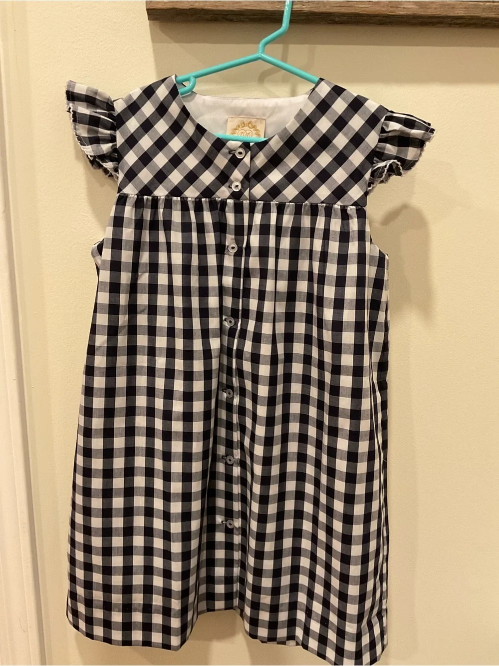 EUC TBBC Girls Dress Size 8 Nantucket Navy Gingham Dress - worn once
